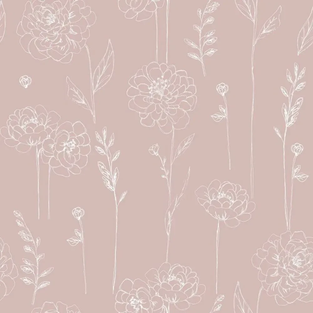 Maisey Peel and Stick Wallpaper Pink - Removable Vinyl Abstract 30.8 Sq Ft